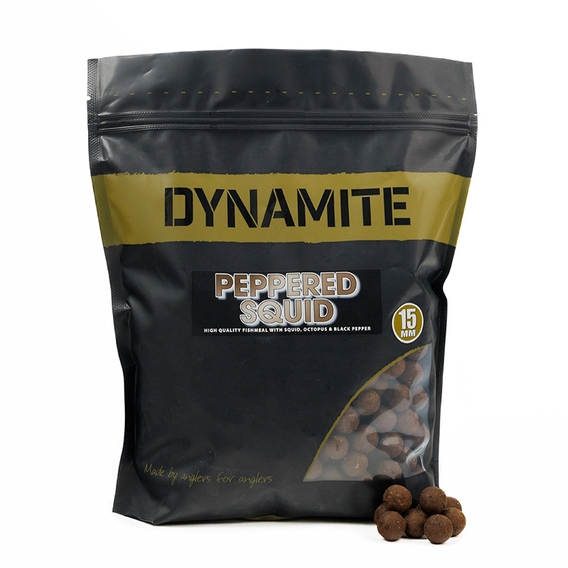 Dynamite Baits Peppered Squid Boilies 15mm